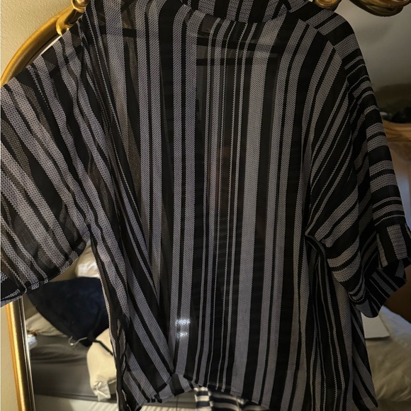 Petite large striped kimono - Picture 3 of 6
